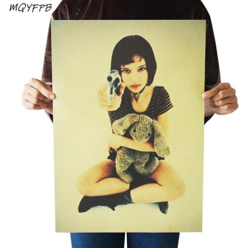 Movie The Professional Kraft Paper Poster Home Decoration Painting Room Wall Sticker 50.5x35cm