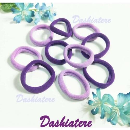 10pcs/lot Simple Rubber Bands for Hair Kids Scrunchies Pack 2 Colors Girls Ponytail Band Holders Purple Womens Accessories