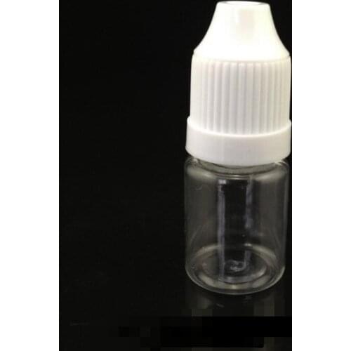 5ml Clear Plastic Dropper Bottle Empty E Liquid Refillable Bottles With Childproof Cap And Long Thin Tip LX1337