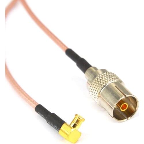 RF Coaxial cable TV Female to MCX male Rightangle Connector RF Coax Adapter Extension Cable 15CM 20CM RG316