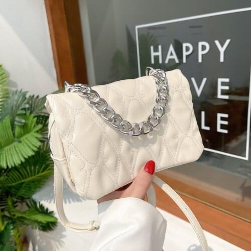 Luxury Women Pu Leather Chain Handbags Shoulder Bags Designer Ladies Crossbody Bags for Women Casual Small Travel Messenger Bag