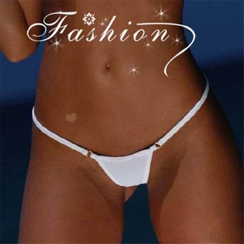 Sexy Women Mini Micro Bikini Tanga Bottom Low Waist Ladies Soft Cotton Triangle Panties Thongs G Strings T Back Bathing Lingerie