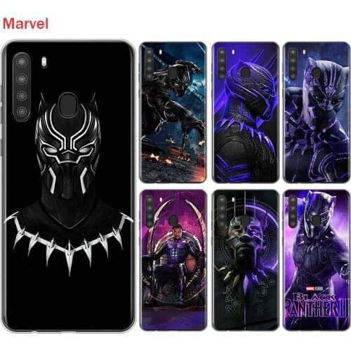 Silicone Cover Marvel Black Panther For Samsung Galaxy A01 A11 A12 A22 A21S A31 A41 A42 A51 A71 A32 A52 A72 Phone Case