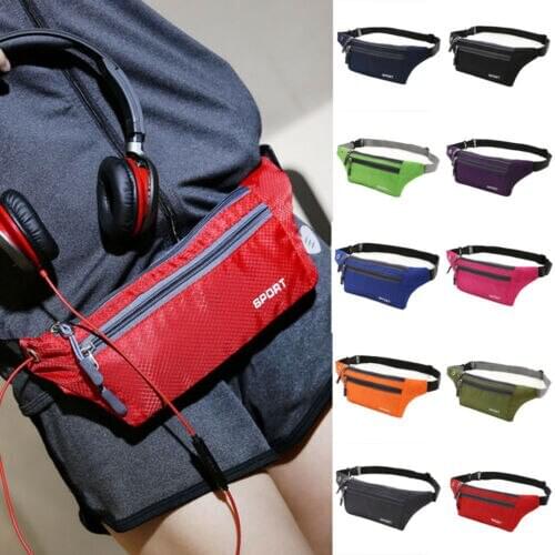 2019 Unisex Sports Running Bum Bag Fanny Pack Meb Women Travel Waist Bags Phone Zip Belt Pouch Wallet