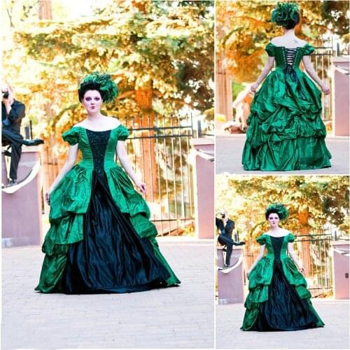 Victorian Corset Gothic/Civil War Southern Belle Ball Gown Dress Halloween dresses US 4-16 R-587