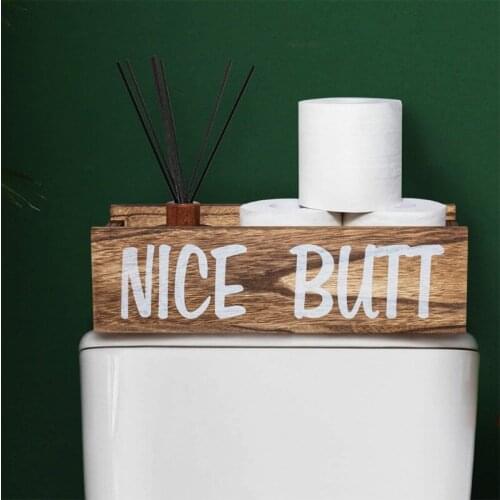 Nice Butt Bathroom Decor Box Funny Toilet Paper Storage Organizer Holder Rustic Farmhouse Kitchen Table Counter Decoration
