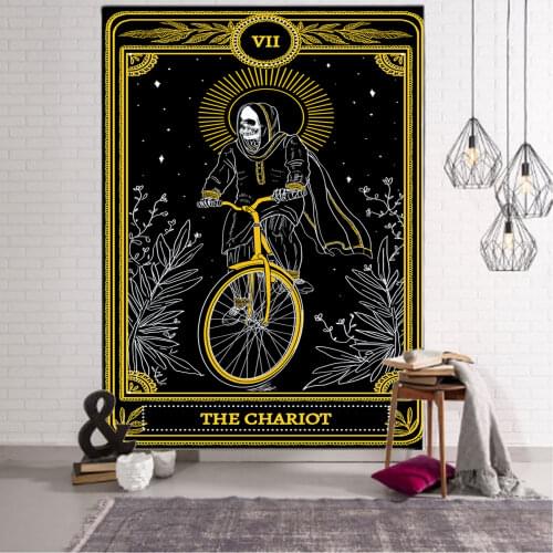 Woman Reading Newspaper, Tiger, Octopus Fairy, Living Room Mural Art Dormitory Decoration Cloth