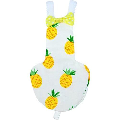1pc Bird Diaper Cotton Washable Pineapple Watermelon Printing Breathable Parrots Nappy Bird Flight Suit Pet Clothing Accessories