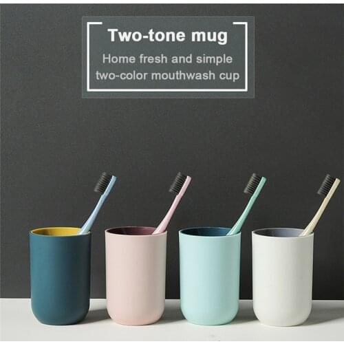 1pcs Toothbrush Cup Household Nordic Simple Toothbrush Holder Water Cup Travel Portable Cup Bathroom Accessories Set