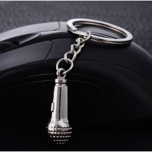 10PCS Microphone Keychain Charms Car Key Ring Holder Alloy Keyfobs For Keys Bag Keyring Creative Jewelry Accessories Gift J037