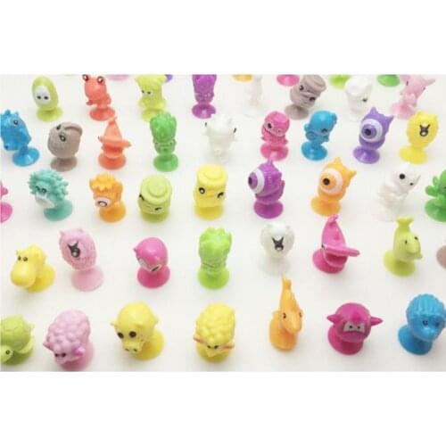 10pcs/ The latest styles of small monsters, sucker dolls, cartoon aliens model toys