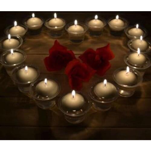 10pcs Hot New White Romantic Floating Candles Wedding Party Supplies Home Decoration DIY Candles Cheap Wholesale