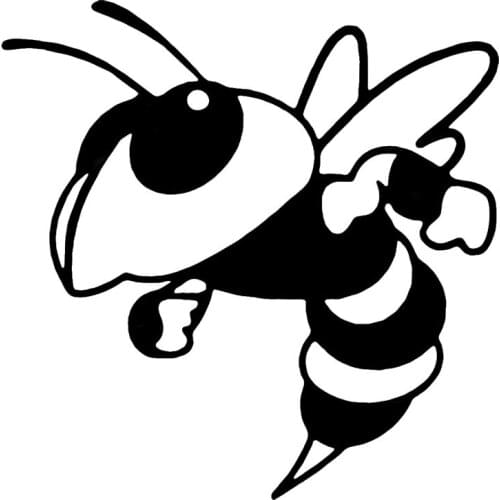 14.8cm*14.8cm Original Cute Cartoon Bee Shape Personality Auto Sticker Pvc Customizable Color Car Decal Decoration