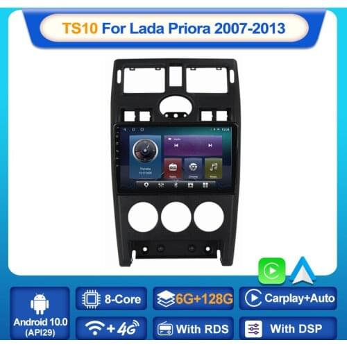 MEKEDE 6+128G Android 10 WiFi Car Radio Stereo GPS Navigation Multimedia Carplay Player For LADA Priora 2007-2013 No DVD Player