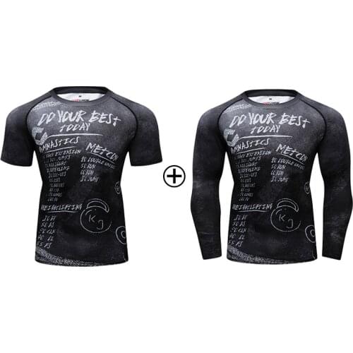 Cody Lundin Quick Dry Full Sleeve Mens Active Gym fitness Compression Tops MMA Rash Guard bjj short and long sleeve tight