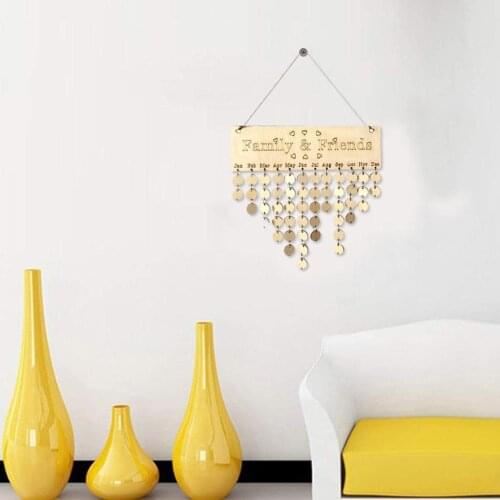 Wooden DIY Calendar Hanging Valentines Day Reminder Special Decoration Disc Symbol Board Home Wooden Writing L1D7