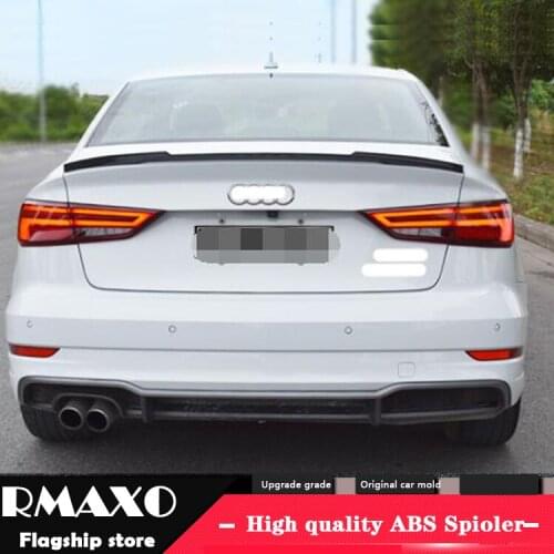 For Audi A3 Spoiler 2014-2018 Audi A3 Spoiler A-K ABS plastic Material Car Rear Wing Color Rear Spoiler