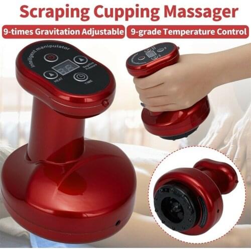 9 Gear LCD Electric Cupping Massage Guasha Suction Scraping Massager Body Device Meridian Dredge Body Slim Physiotherapy