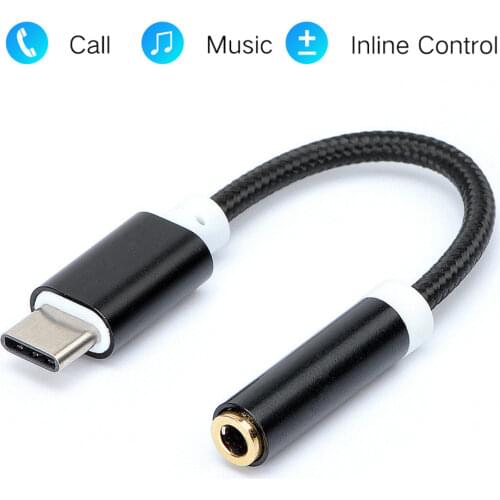 Type-C to 3.5mm Earphone Jack Converter Audio Adapter Cable USB Type C 3.5 Aux Headphone Line For Huawei Xiaomi Letv Smartphone