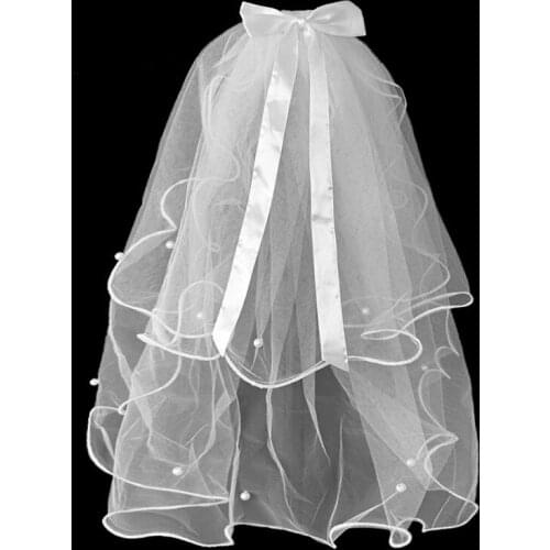 Kagenmo Bow-Knot Bridal veil Wedding veil Ribbon dress accessories Parent-child 2 layer H