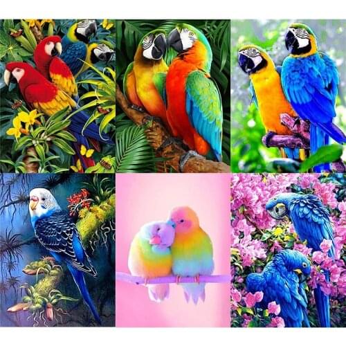 Kamy Yi 5D Diy Diamond Painting Parrot Embroidery Cross Stitch Diamond Painting Family Home Decoration Gift YY