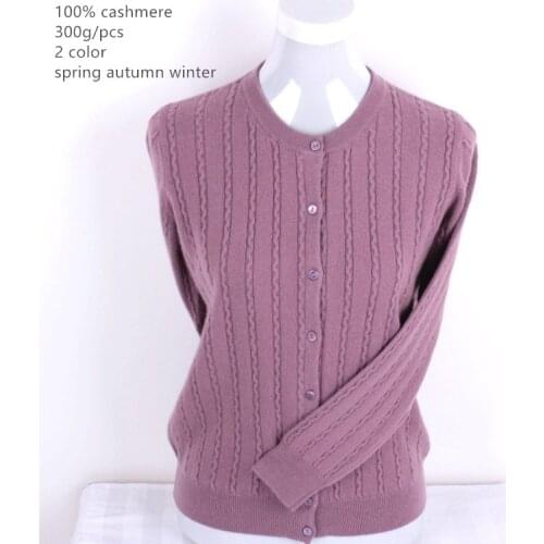 Naizaiga Cardigans purple blue grey solid fashion winter warm mid-aged women sweater YDSM9