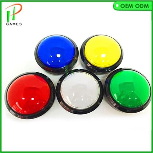 10pcs/lot 100mm Dome Illuminated Push Button Switch with 12V LED and Microswitch for DJ arcade game machines accessories