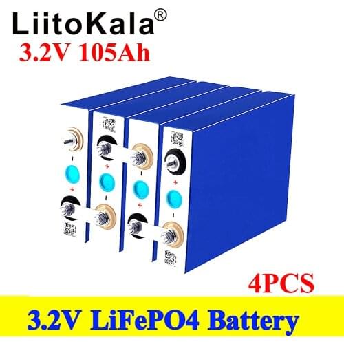 LiitoKala 3.2v 100Ah LifePo4 battery lithium 300A 3C high drain for diy 12V 24V solar Inverter electric vehicle golf car
