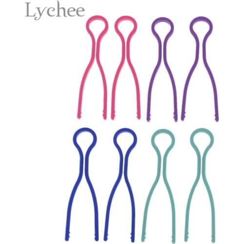 Lychee Life 30pcs Bobbin Spools Holder Clips Plastic Bobbin Thread Clip Sewing Machine Accessory