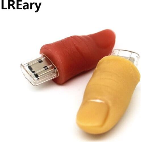 Man&woman 's thumb pen drive 32g usb flash drive finger pendrive 16g 8g 4g flash memory stick USB2.0 Fashion gift real capacity