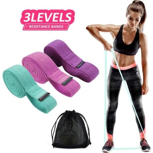 Resistance Bands Set Fitness Long Fabric Pull Up Elastic Bands for Workout for Resistance Training Physical Therapy (3 Pack)