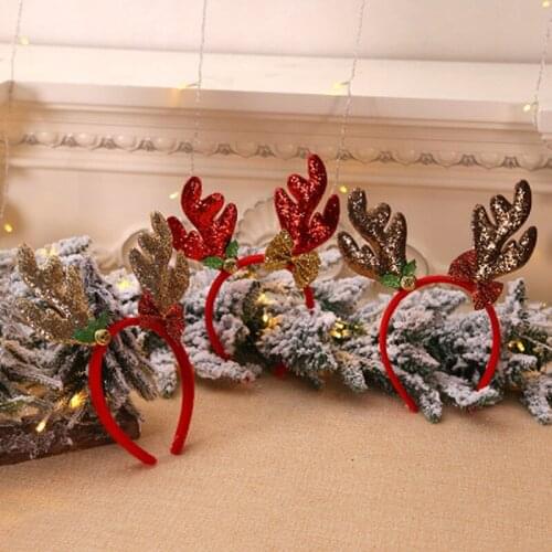 Christmas Headbands Santa Tree Elk Antlers Headband Kids Adult Headwear Reindeer Ornaments Christmas Decorations