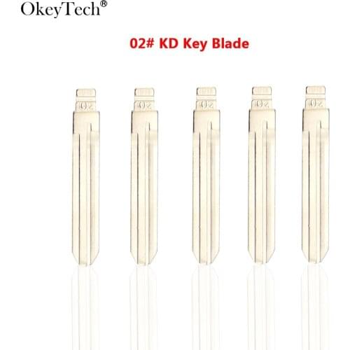 Okeytech 10PCS/LOT Good Quality Metal Blank Uncut Flip KD Remote Key Blade Type #02 for Toyota Key Blade