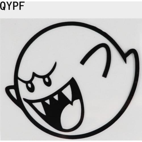 QYPF 11.4*10.1 Halloween Scary Ghost Face Vinyl Decor Car Sticker High Quality Silhouette Accessories C16-2363