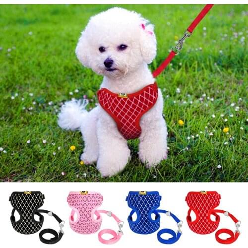 Cat Dog Harness and Leash Set Pet Puppy Mesh Vest Harness Breathable For Small Dogs Chihuahua Yorkies Poodle