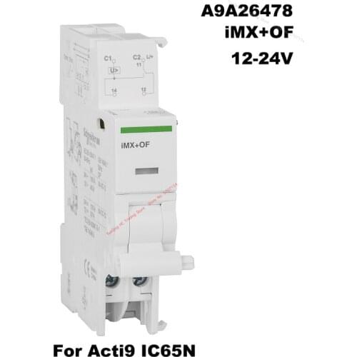 Schneider Electric iMX+OF 12-24V shunt release for Acti9 IC65 circuit breaker A9A26478 auxiliary accessories Original export