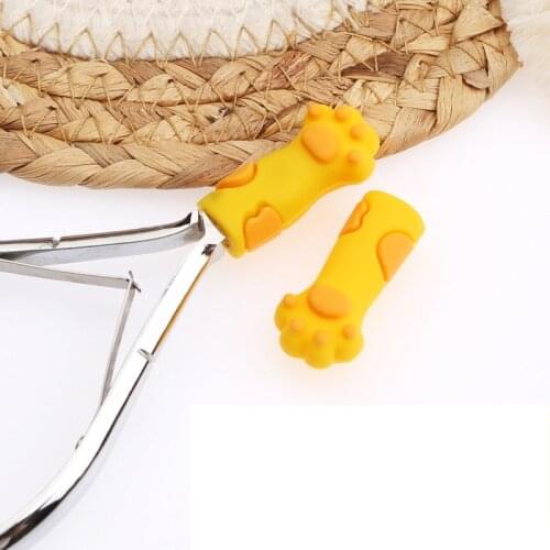 Cute Cat Paw Silicone Nipper Cover Protective Sleeve For Nail Cuticle Scissors Manicure Pedicure Tools Dead Skin Tweezers Cap