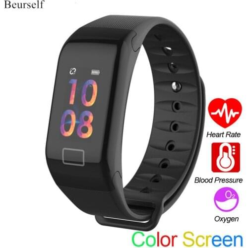 Smart Bracelet F1 Waterproof Heart Rate Blood Pressure Smartwatch Sleep Monitor Fitness Call Message Sport Band for Android iOS