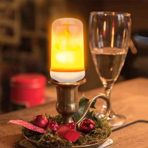 LED Dynamic Flame Effect Fire Light Bulb 4 Modes E27 Modern Home Decoration Living Room Creative LED Lighting Lamp
