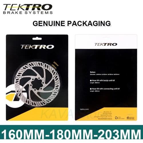 TEKTRO Bike Disc Brake Rotor 160mm 180mm 203mm 6/7/8 inches Brake Pads for MTB Bicycle Road Foldable Cycling Hydraulic Brake Pad