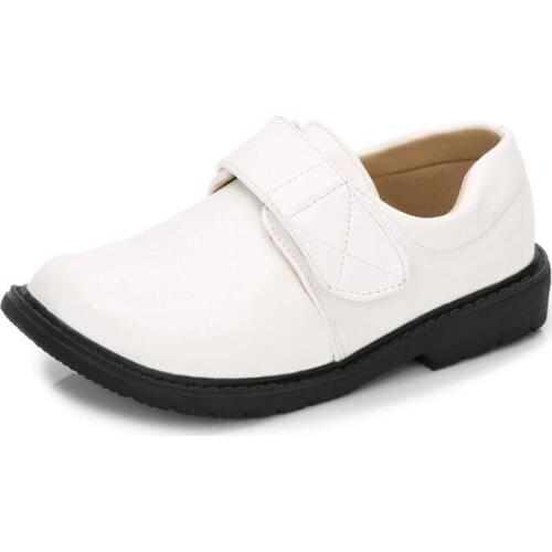 Party Boys Banquet Shoes White Gentleman Leather Shoes Children Show Dress Shoes Big Kids Performance Shoes