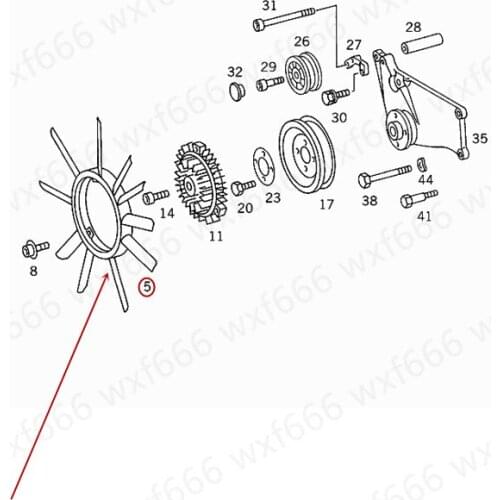 Fan leaf Suitable for W140 S320mer ced es-be nz300SE Coupler fan blade Cooling fan Electronic fan blade Water tank electric fan