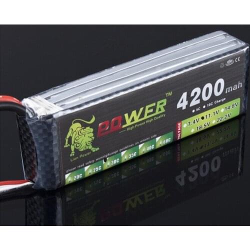 High Quality Lion Power LiPo 3s 11.1v 4200mAh 25C Battery For RC Helicopter RC Car Boat Quadcopter Battery Remote Control Parts