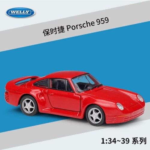 WELLY 1:36 Porsche 959 Alloy Car Model Metal Model Vehicles With Retail box