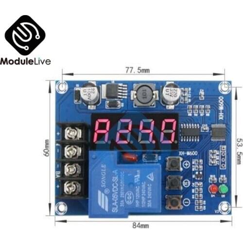 XH-M600 6-60V Storage Lithium Battery Charge Control Module Overcharge Protection Board 30A LED Charger Control Module