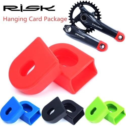 1 Pair RISK Road Mountain Bike Bicycle Wheel Chain Crank Arm Silicone Cover Sleeve Protectors Crankset Protective Case