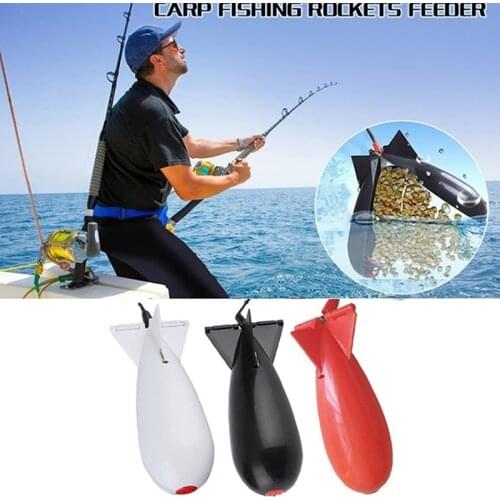 1Pcs Fishing Large Rockets Spod Bomb Fishing Tackle Feeders Pellet Rocket Feeder Float Bait Holder Maker Tackle Tool Accessories