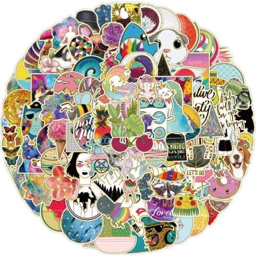 50/100Pcs Cartoon Vsco Girl Stickers For Guitar DIY Toy Car Motorcycle Bicycle Skateboard Luggage Laptop Vinyl Decals Styling