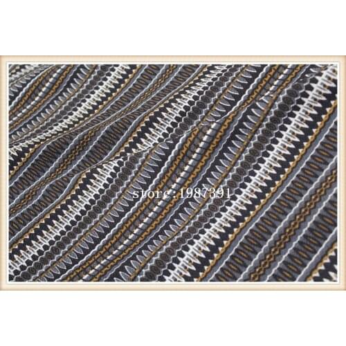 145cm width Paris pearl fabric Geometry pattern Stripe can't see through for skirt suit-dress headband CH-4701