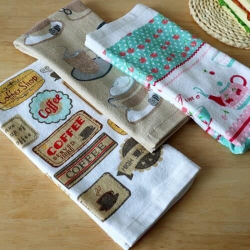 2pcs/set Nordic Style Printing Cotton Table Napkin Soft Breathable Restaurant Napkin for Wedding Party Famliy Dinner Decor